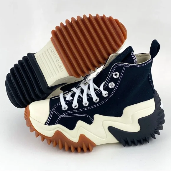 Converse Run Star Motion HI Black White Women's Sneakers Shoes 171545C - Picture 3 of 12